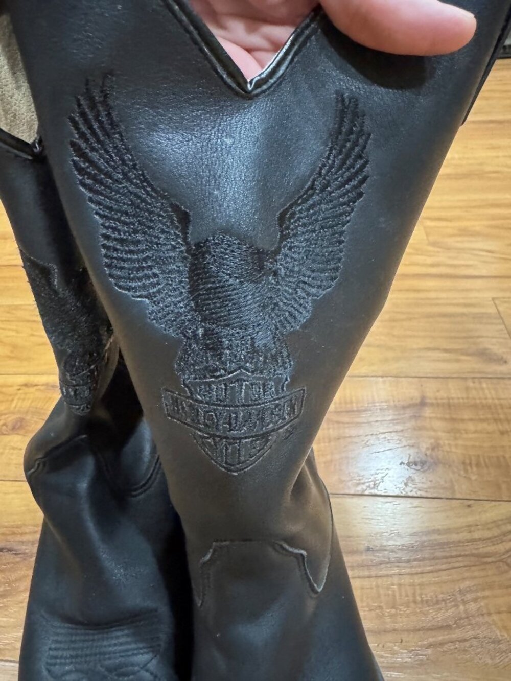Vintage Harley-Davidson Eagle Leather Western Cowboy Boots Men's 11